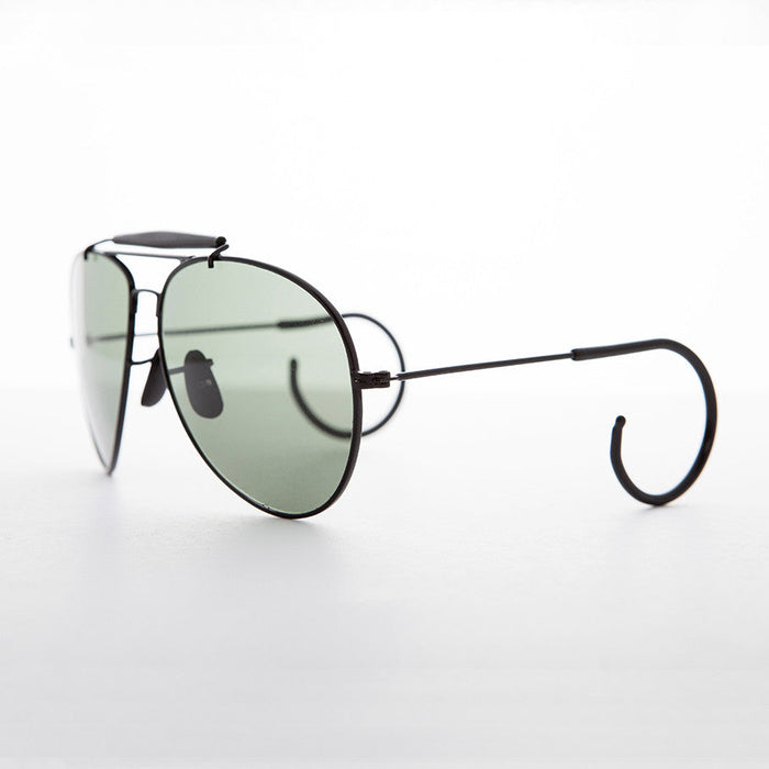 image of sunglasses model SUNGLASS MUSEUM SUNGLASS MUSEUM Vintage Aviator Sunglass with Cable Temples and Glass Lens - Wolfman