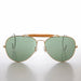 image of sunglasses model SUNGLASS MUSEUM SUNGLASS MUSEUM Vintage Aviator Sunglass with Cable Temples and Glass Lens - Wolfman