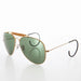 image of sunglasses model SUNGLASS MUSEUM SUNGLASS MUSEUM Vintage Aviator Sunglass with Cable Temples and Glass Lens - Wolfman