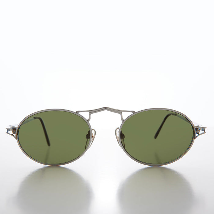 SUNGLASS MUSEUM Oval Metal Steampunk Sunglass - Wyman