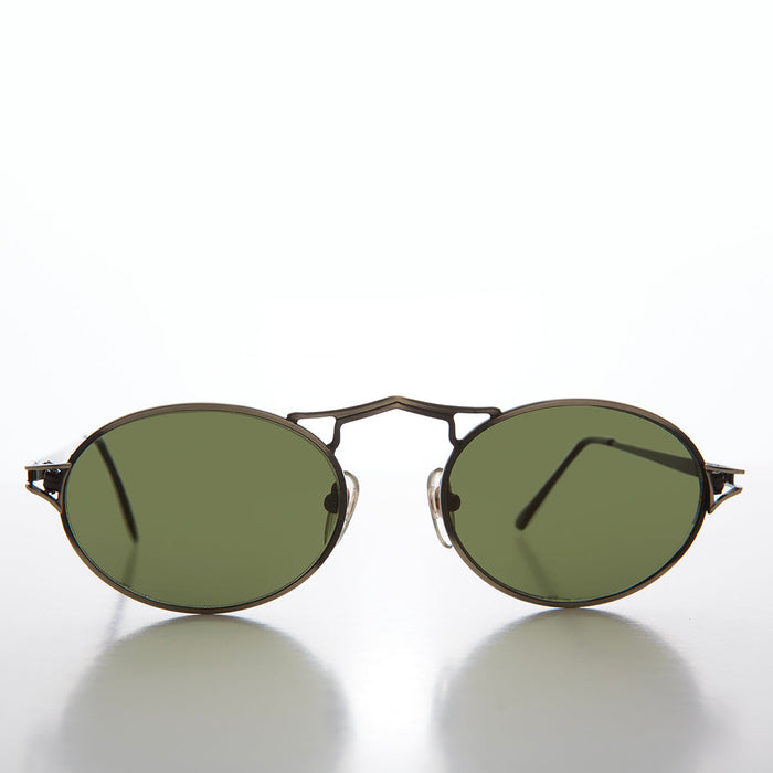 SUNGLASS MUSEUM Oval Metal Steampunk Sunglass - Wyman