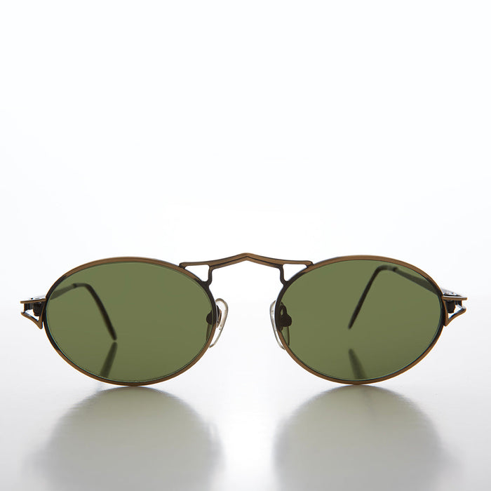 SUNGLASS MUSEUM Oval Metal Steampunk Sunglass - Wyman