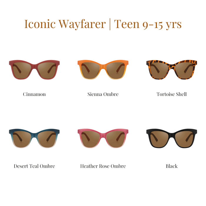 Iconic Wayfarer Ombre | Polarized Sunglasses | Teen | 9-14 Y | Desert Teal Ombre