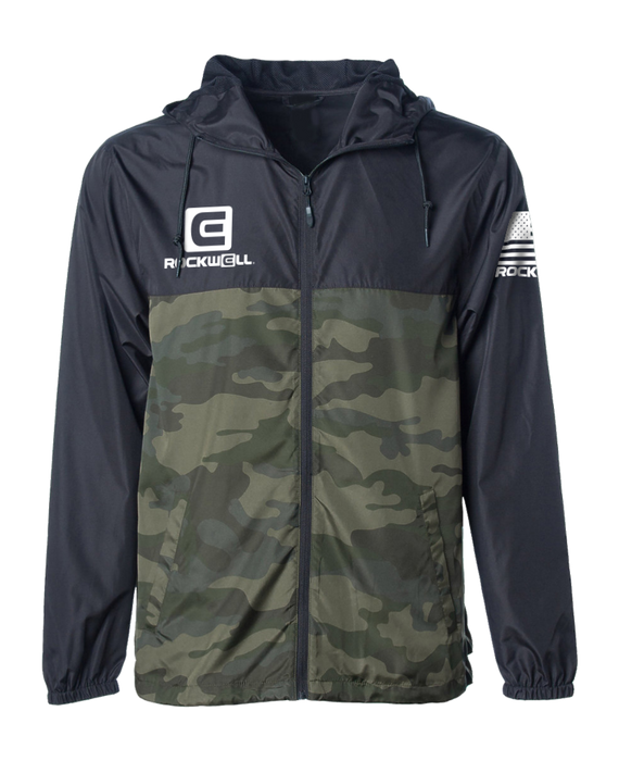 Windbreaker (Black/Green Camo)