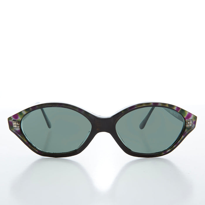 SUNGLASS MUSEUM Slim Black Cat Eye Vintage Sunglasses - Zelda