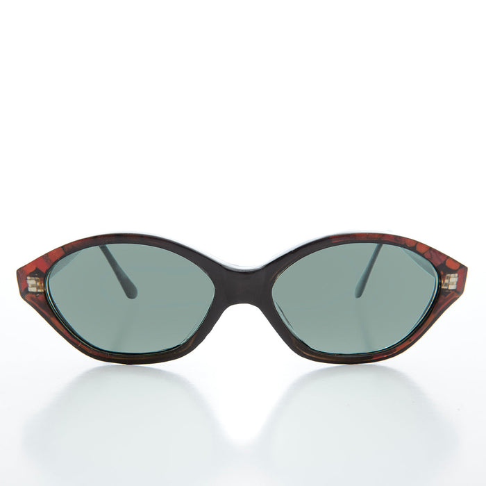 SUNGLASS MUSEUM Slim Black Cat Eye Vintage Sunglasses - Zelda
