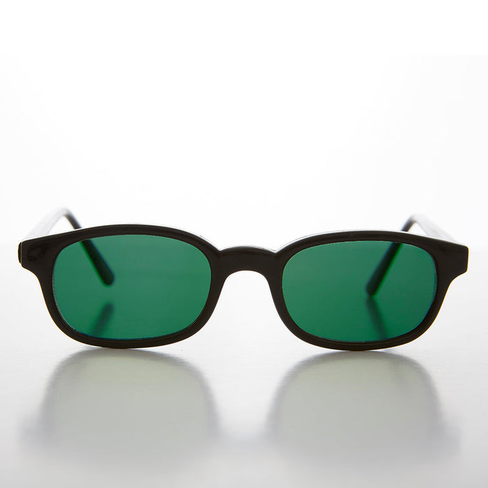 SUNGLASS MUSEUM Black Rectangular Frame with Green Lens - Zen - Product image