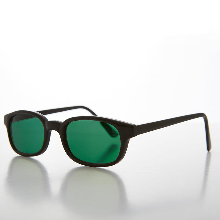 SUNGLASS MUSEUM Black Rectangular Frame with Green Lens - Zen - Product image