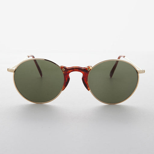 SUNGLASS MUSEUM Round Unique Keyhole Bridge Vintage Sunglass - Ziggy - Product image