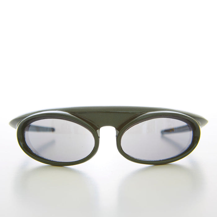 SUNGLASS MUSEUM Futuristic Wrap Around Goggle Vintage Sunglass - Zurich
