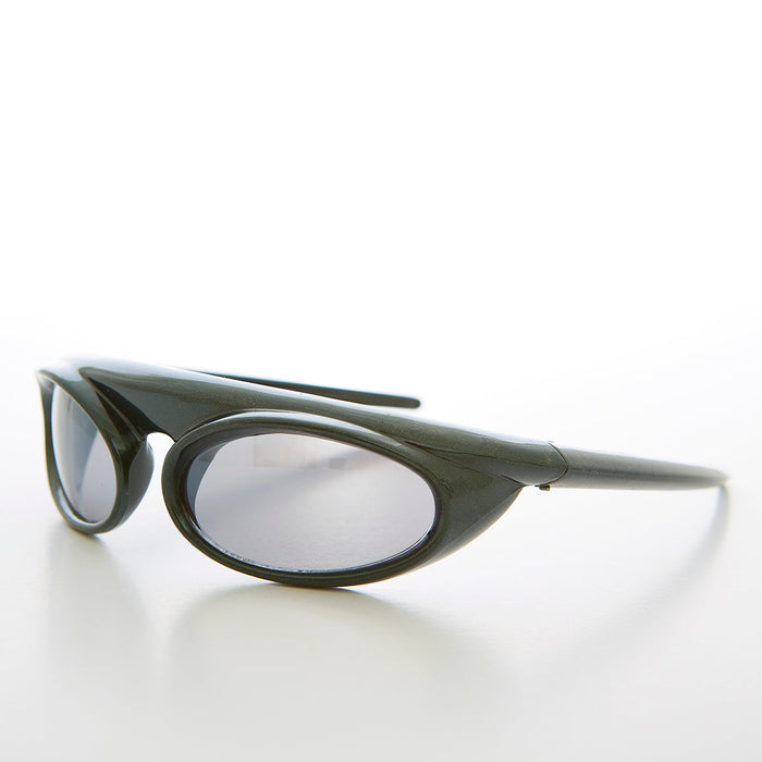 SUNGLASS MUSEUM Futuristic Wrap Around Goggle Vintage Sunglass - Zurich