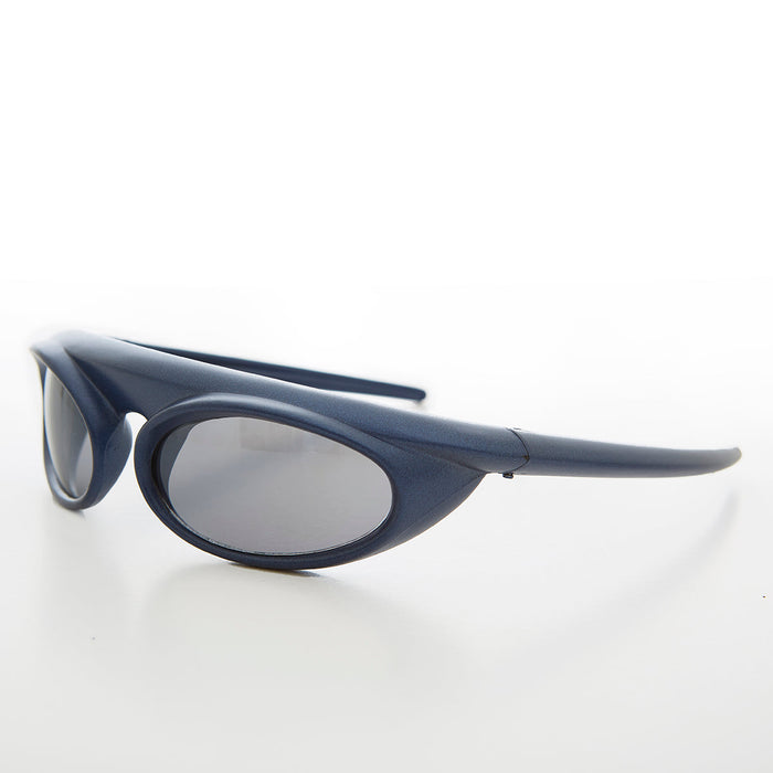 SUNGLASS MUSEUM Futuristic Wrap Around Goggle Vintage Sunglass - Zurich