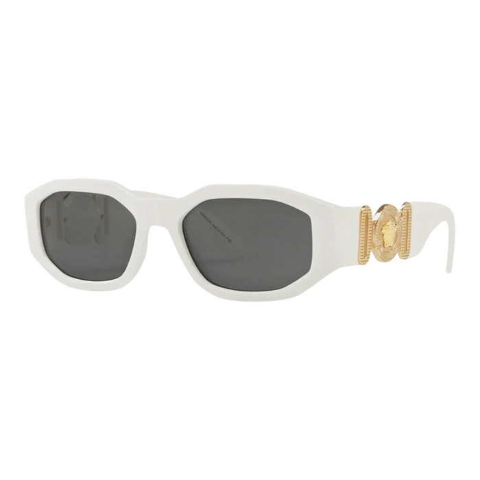 Versace Medusa Biggie Men Sunglasses White/Dark Grey