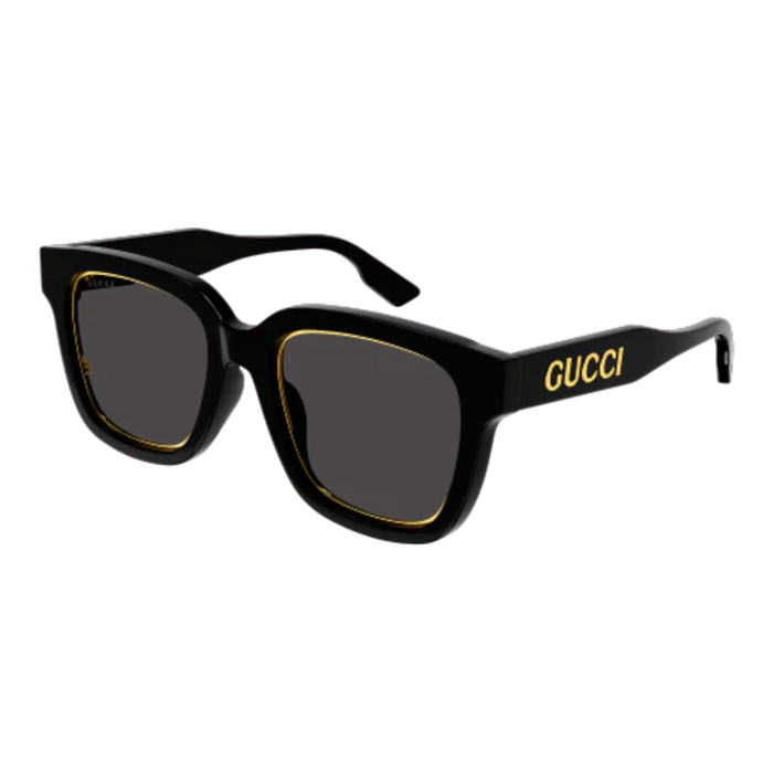 Gucci GG1136SA Women Sunglasses Black/Gold Grey