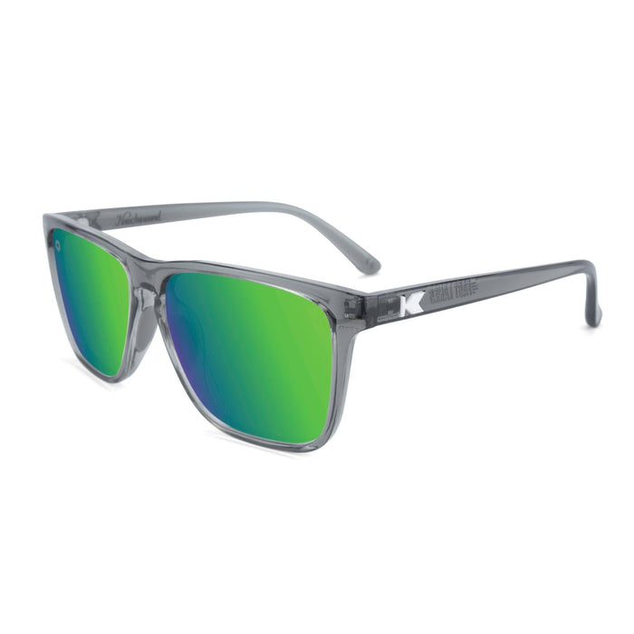 image of sunglasses model Knockaround Clear Grey / Green Moonshine Fast Lanes Sport