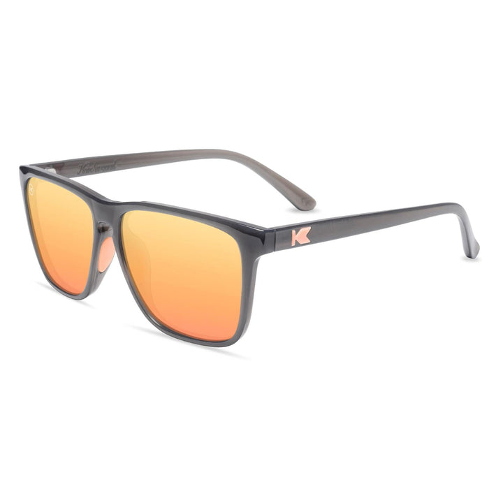 image of sunglasses model Knockaround Jelly Grey / Peach Fast Lanes Sport