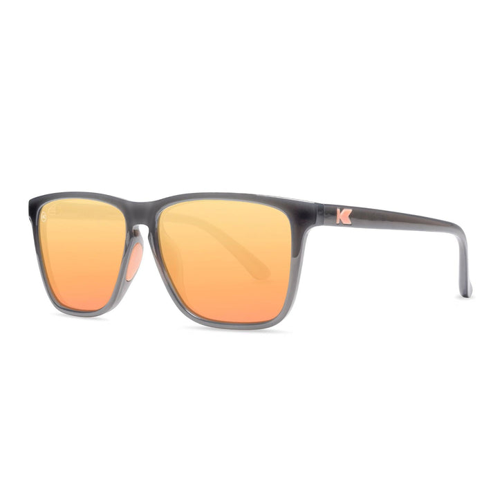 image of sunglasses model Knockaround Jelly Grey / Peach Fast Lanes Sport