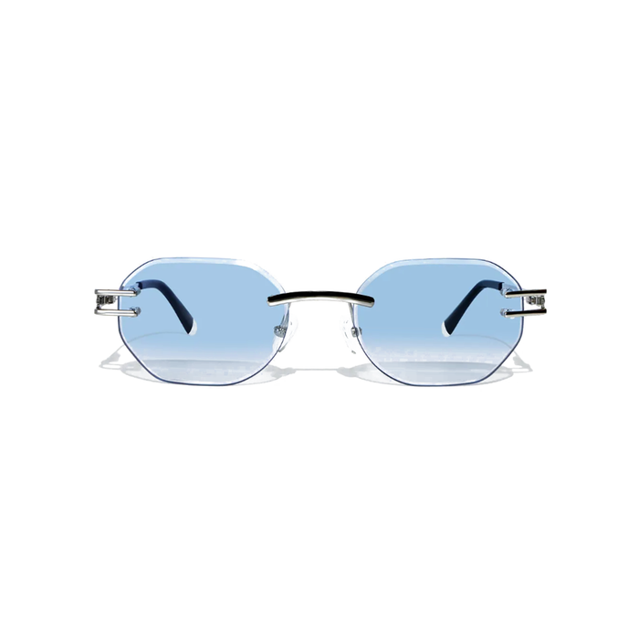 COSSINO Carter Bleu Metal Frameless Sunglasses