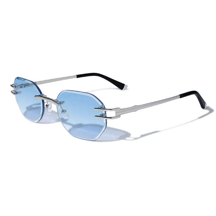 COSSINO Carter Bleu Metal Frameless Sunglasses
