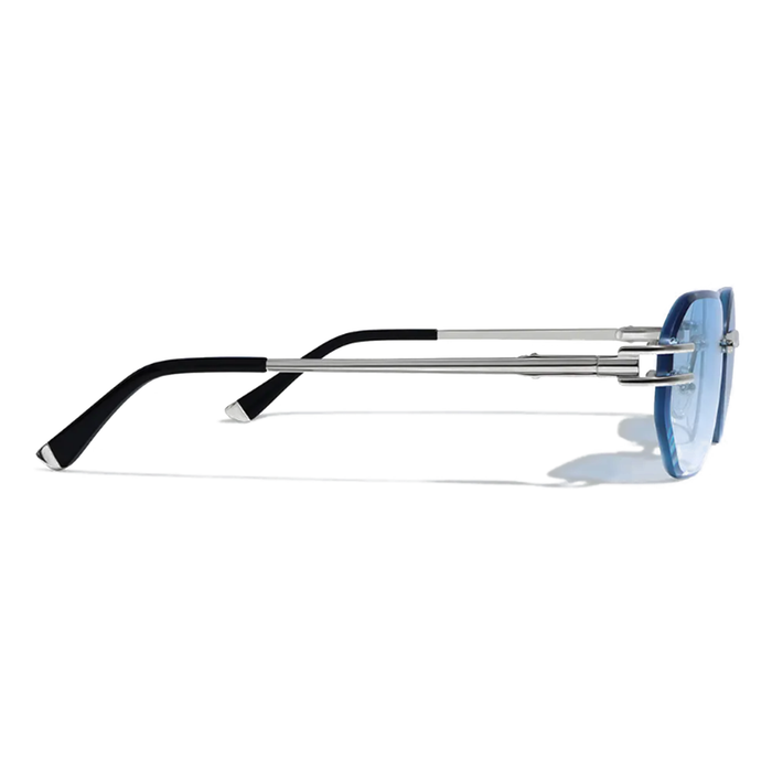 COSSINO Carter Bleu Metal Frameless Sunglasses
