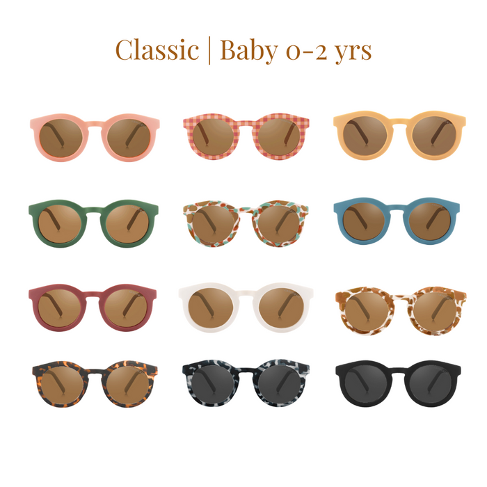 Classic | Sustainable Sunglasses | Plant-Based Bendable Polarized - Baby | 0-2 Y | Tortoise
