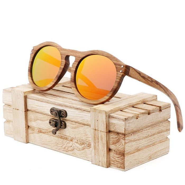 BARCUR Classic Style Wood Retro Style Sunglasses