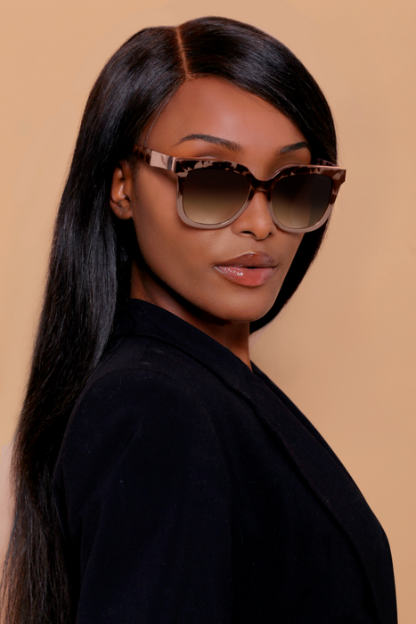 TOPFOXX Sunglasses Coco - Sustainable Tortoise Frame Brown Lens Wayfarer Sunglasses