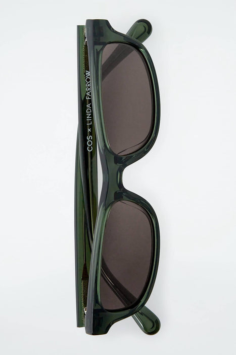 Women's Scope Rectangle Translucent Lenses Sunglasses
