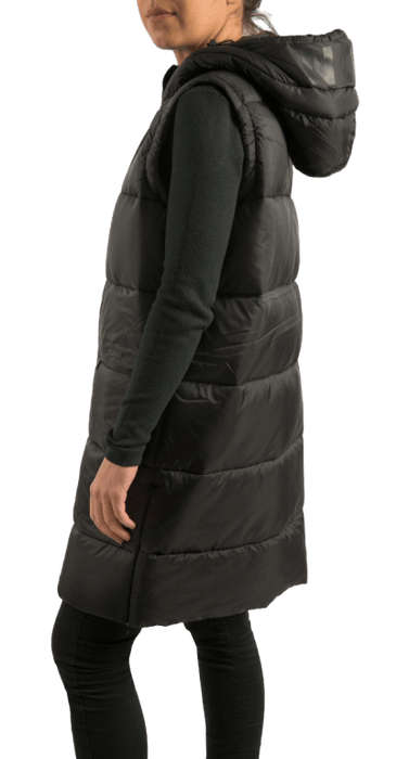 ecoon apparel vest barcelona long women sustainable clothing recyclable premium black KRN glasses ECO280601TM M