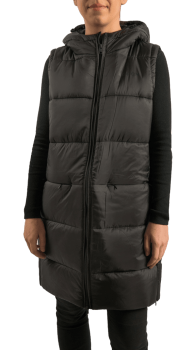 ecoon apparel vest barcelona long women sustainable clothing recyclable premium black KRN glasses ECO280601TL L