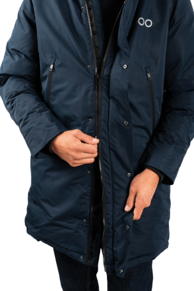 Ecoon San Sebastian Long Warm Insulated Jacket Men Blue ECO182419TS Recycled Recyclable