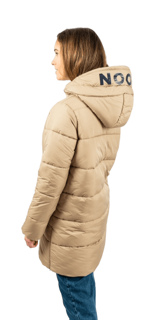 ecoon apparel jacket paris long women sustainable clothing recyclable premium beige KRN glasses ECO280510TS S