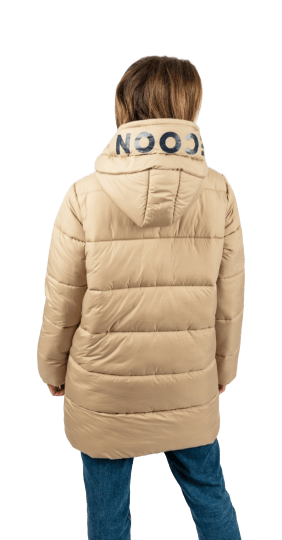 ecoon apparel jacket paris long women sustainable clothing recyclable premium beige KRN glasses ECO280510TM M