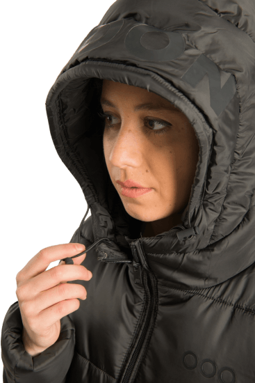 ecoon apparel jacket paris long women sustainable clothing recyclable premium black KRN glasses ECO280501TM M