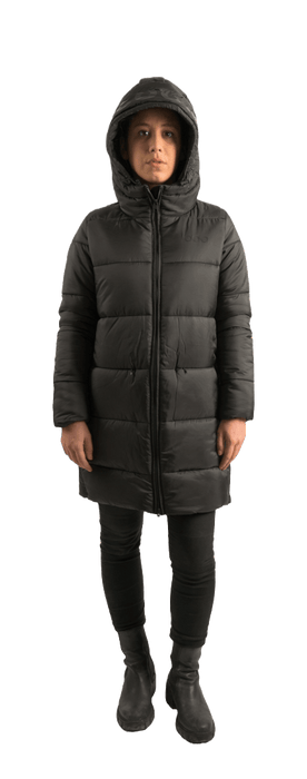 ecoon apparel jacket paris long women sustainable clothing recyclable premium black KRN glasses ECO280501TL L