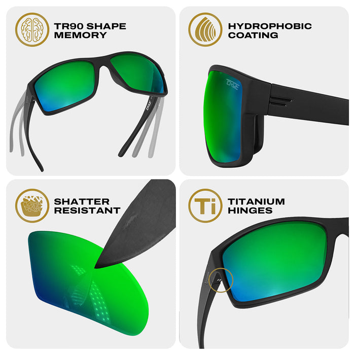 MOJAVE Green Mirror Polarized