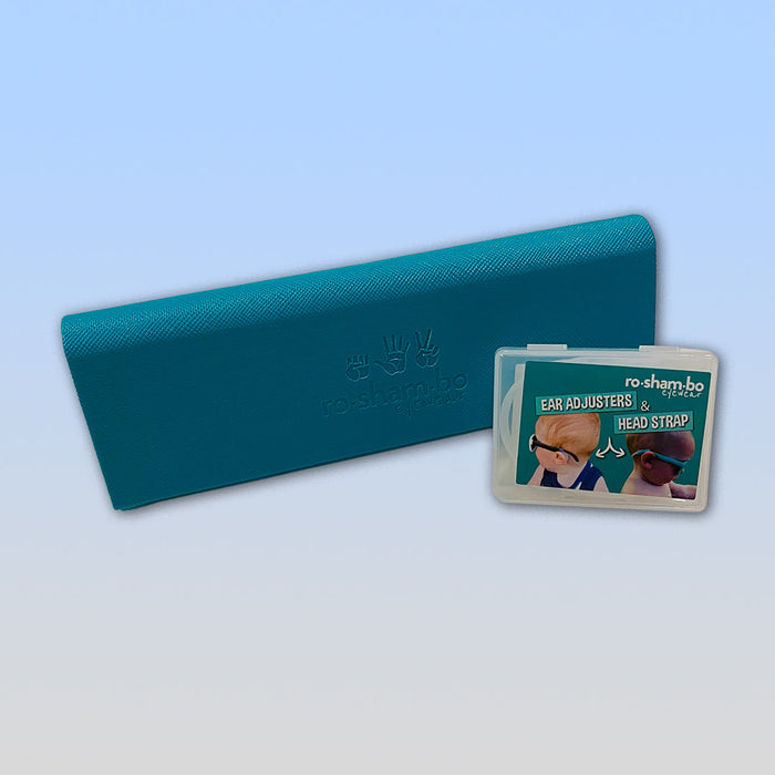 RO-SHAM-BO Sunglasses FoldCase + Strap Kit Combo