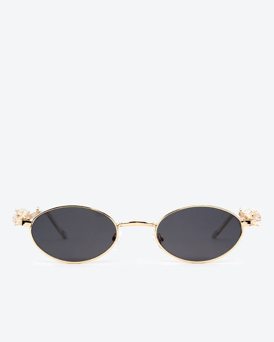 SOLEIL - Black Lenses, Gold Chrome Frame