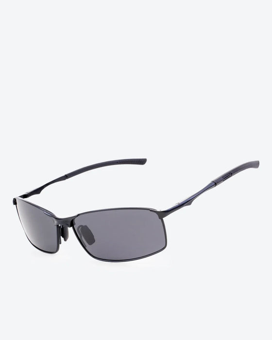 THEO - Silver Mirrored Polarized Lenses, Satin Black Frame