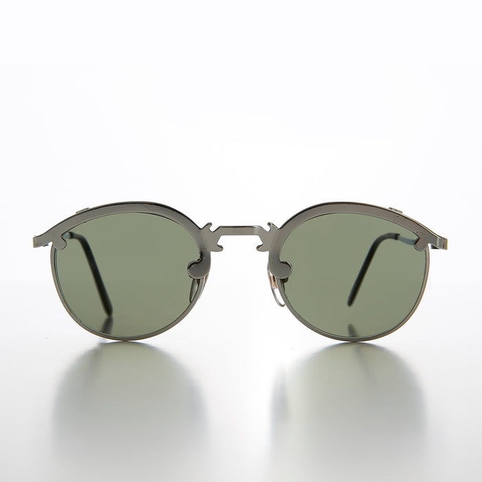 SUNGLASS MUSEUM Round 90s Metal Unique Sunglass with Arrow Nose Bridge - Charmer