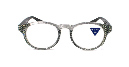 NY FIFTH AVENUE Grace, (Bling) Reading Glasses for Women W (Black Diamond, Hematite) Genuine European Crystals (Metallic Silver, Black) NY Fifth Avenue - Product image