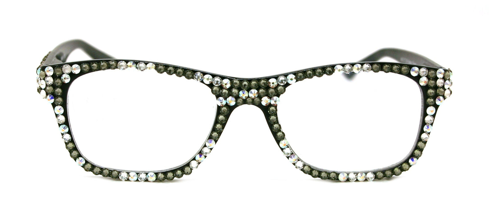 NY FIFTH AVENUE Kelly, (Bling) Reading Glasses 4 women W (Full All Over)(Black Diamond, AB Aurora Borealis) Genuine European Crystals.Square NY Fifth Avenue - Product image