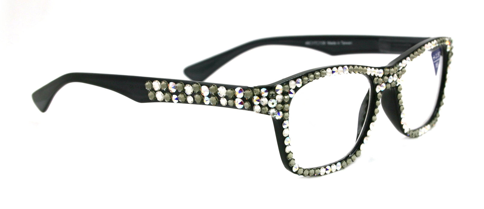 NY FIFTH AVENUE Kelly, (Bling) Reading Glasses 4 women W (Full All Over)(Black Diamond, AB Aurora Borealis) Genuine European Crystals.Square NY Fifth Avenue - Product image