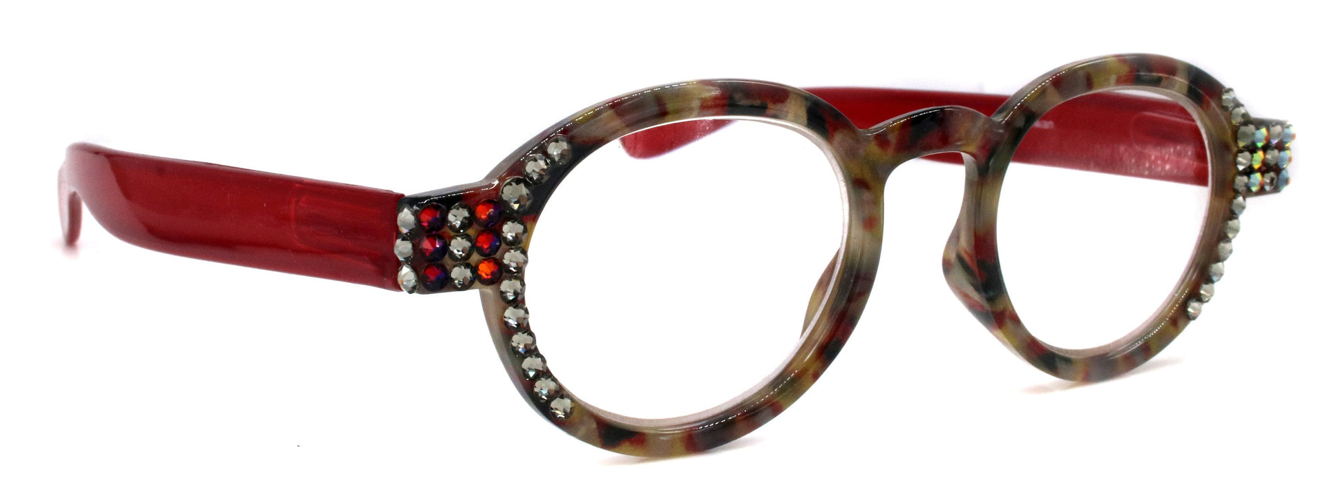 Celeste, (Bling) Reading Glasses Women W (Black Diamond, Volcano) Genuine European Crystals+1.25 +3 Magnifying   NY Fifth Avenue