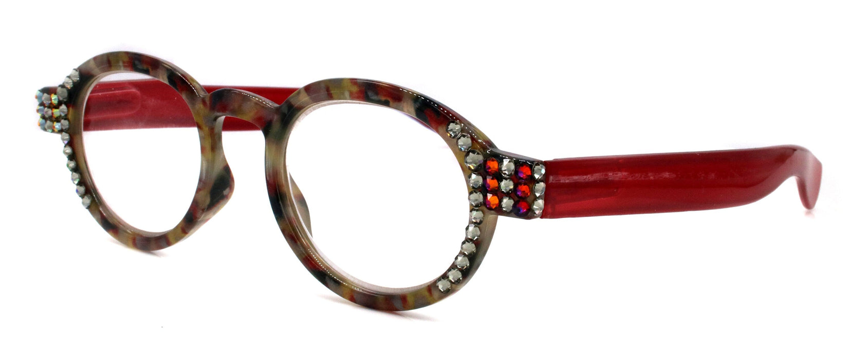 Celeste, (Bling) Reading Glasses Women W (Black Diamond, Volcano) Genuine European Crystals+1.25 +3 Magnifying   NY Fifth Avenue