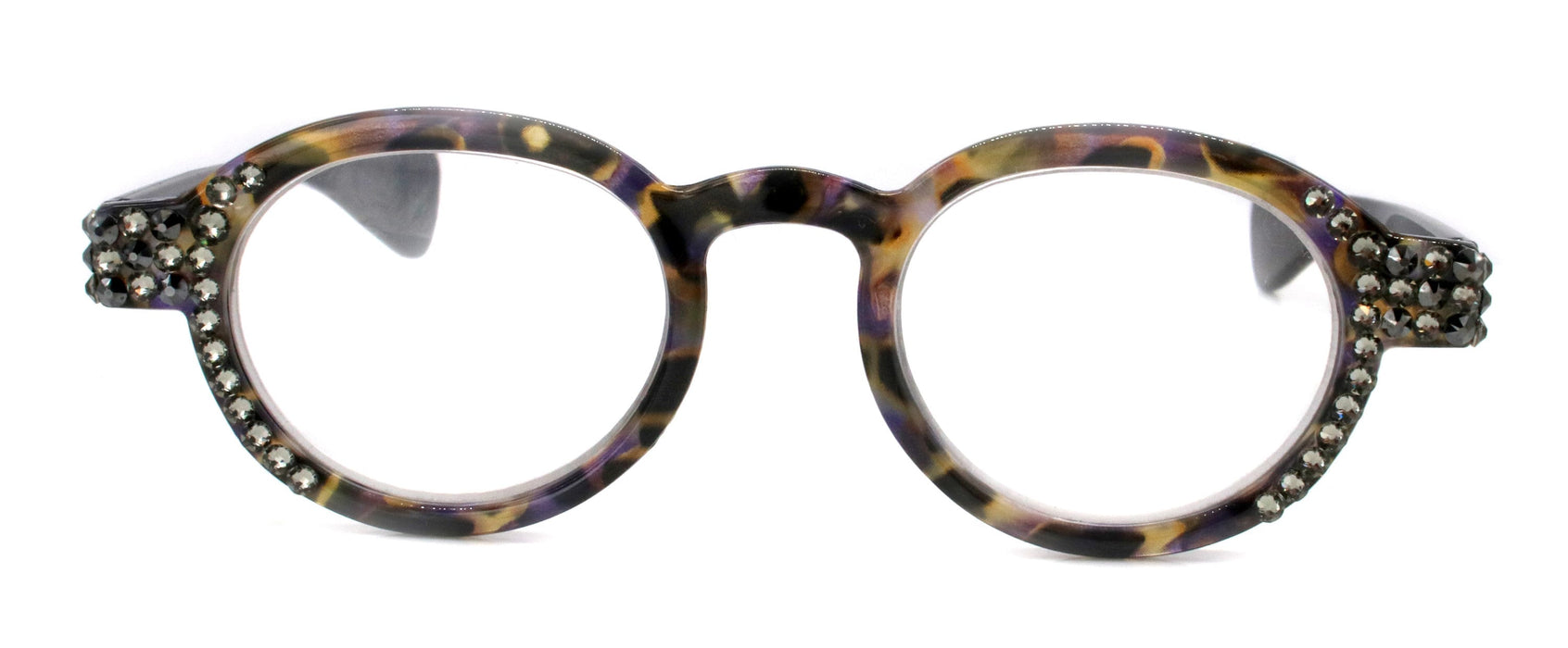Celeste, (Bling) Reading Glasses Women W (Black Diamond, Hematite) Genuine European Crystals  (Black, Tortoise Shell) NY Fifth Avenue.
