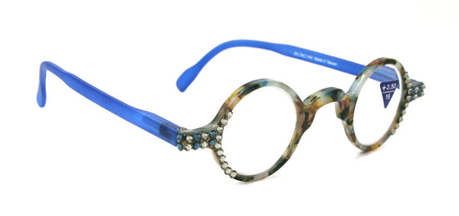 NY FIFTH AVENUE Picasso, (Bling) Women Reading Glasses W (Black Diamond, Montana) Genuine European Crystals, Round +1.25 to +3 Tortoiseshell NY Fifth Avenue - Product image