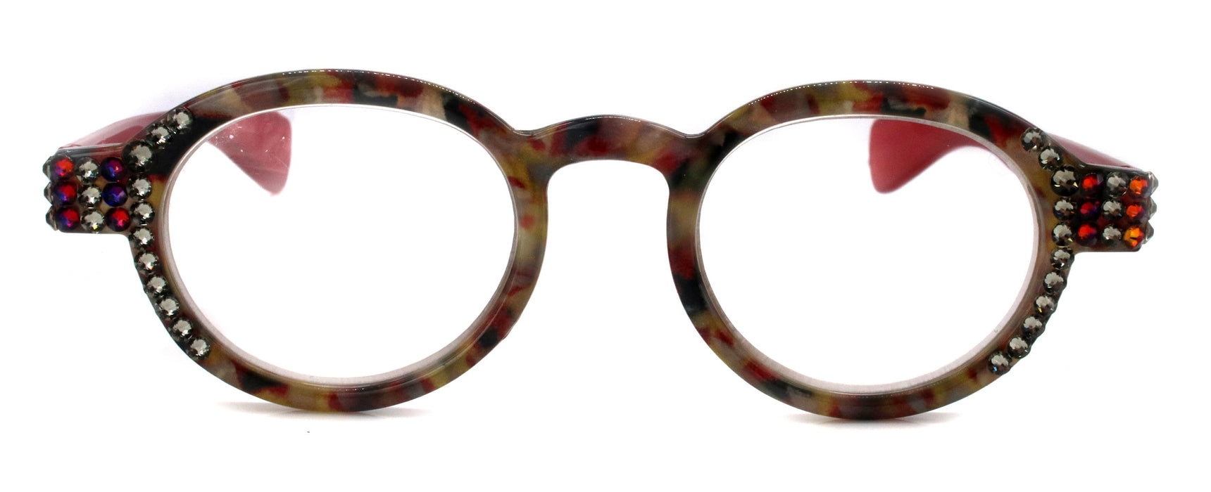 Celeste, (Bling) Reading Glasses Women W (Black Diamond, Volcano) Genuine European Crystals+1.25 +3 Magnifying   NY Fifth Avenue