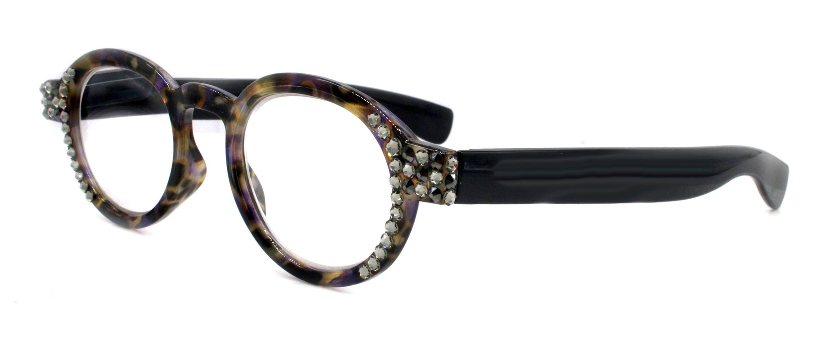 Celeste, (Bling) Reading Glasses Women W (Black Diamond, Hematite) Genuine European Crystals  (Black, Tortoise Shell) NY Fifth Avenue.