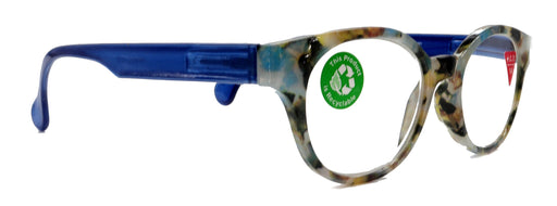 NY FIFTH AVENUE Sally, (Premium) Reading Glasses, High End Readers +1.25..+3 Magnifying Glasses, Round Optical Frames (Tortoise Brown Blue) NY Fifth Avenue. - Product image